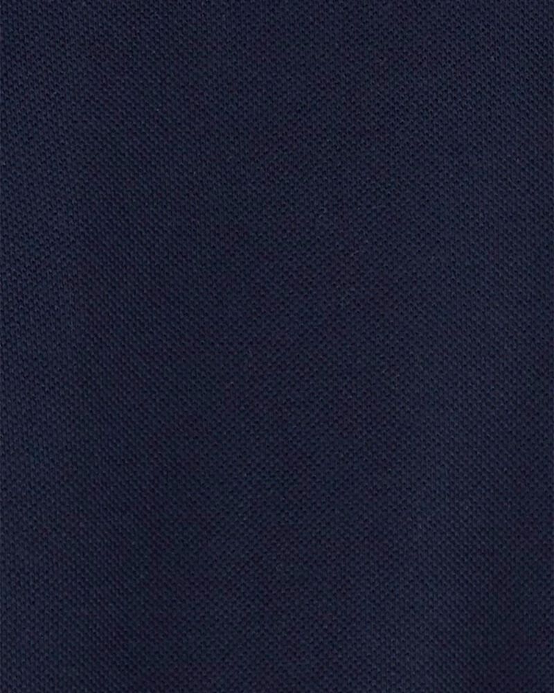 Kid Pique Cotton Uniform Polo, image 2 of 2 slides