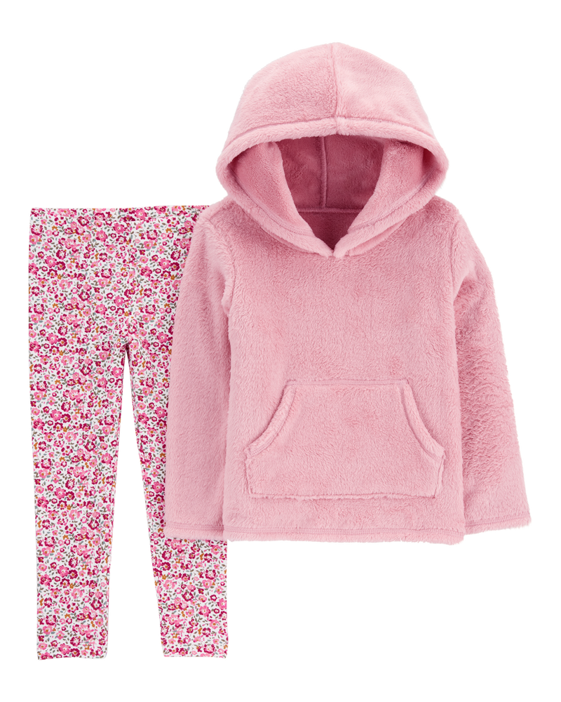 Toddler 2-Piece Fuzzy Pullover & Legging Set, image 1 of 3 slides