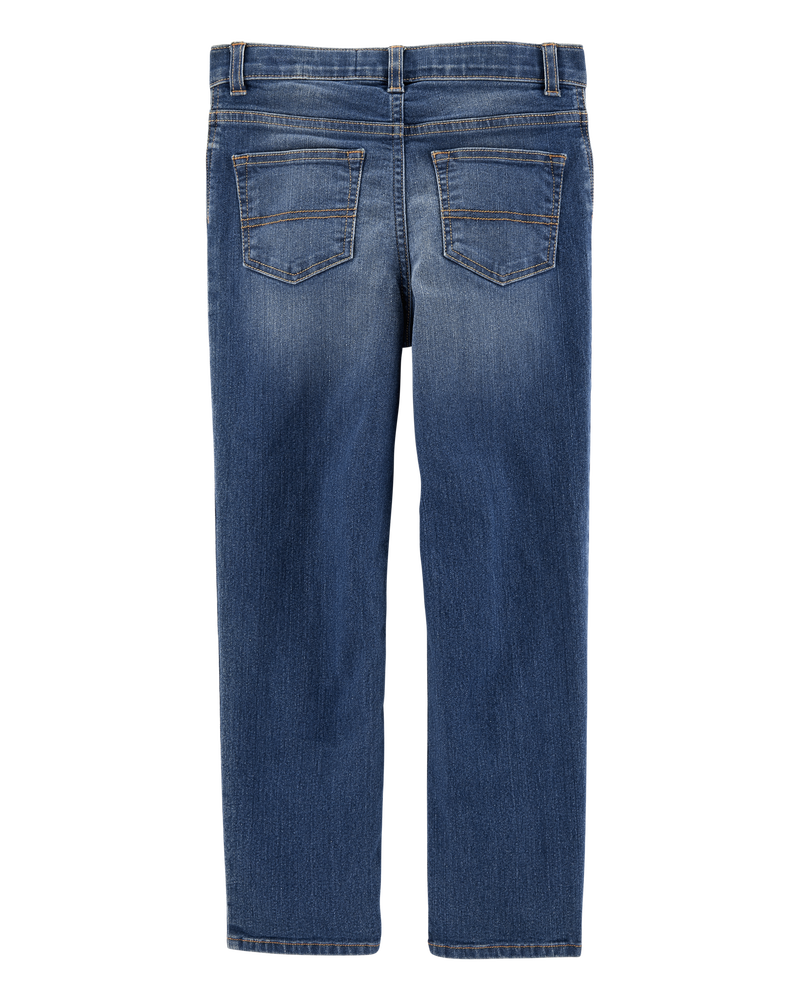 Kid Dark Wash Straight-Leg Jeans, image 2 of 3 slides