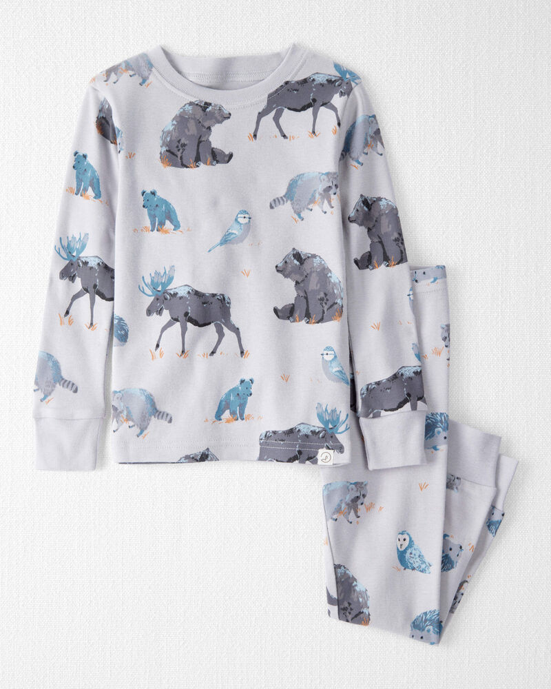 Toddler Organic Cotton Pajamas in Midnight Forest Print, image 1 of 5 slides