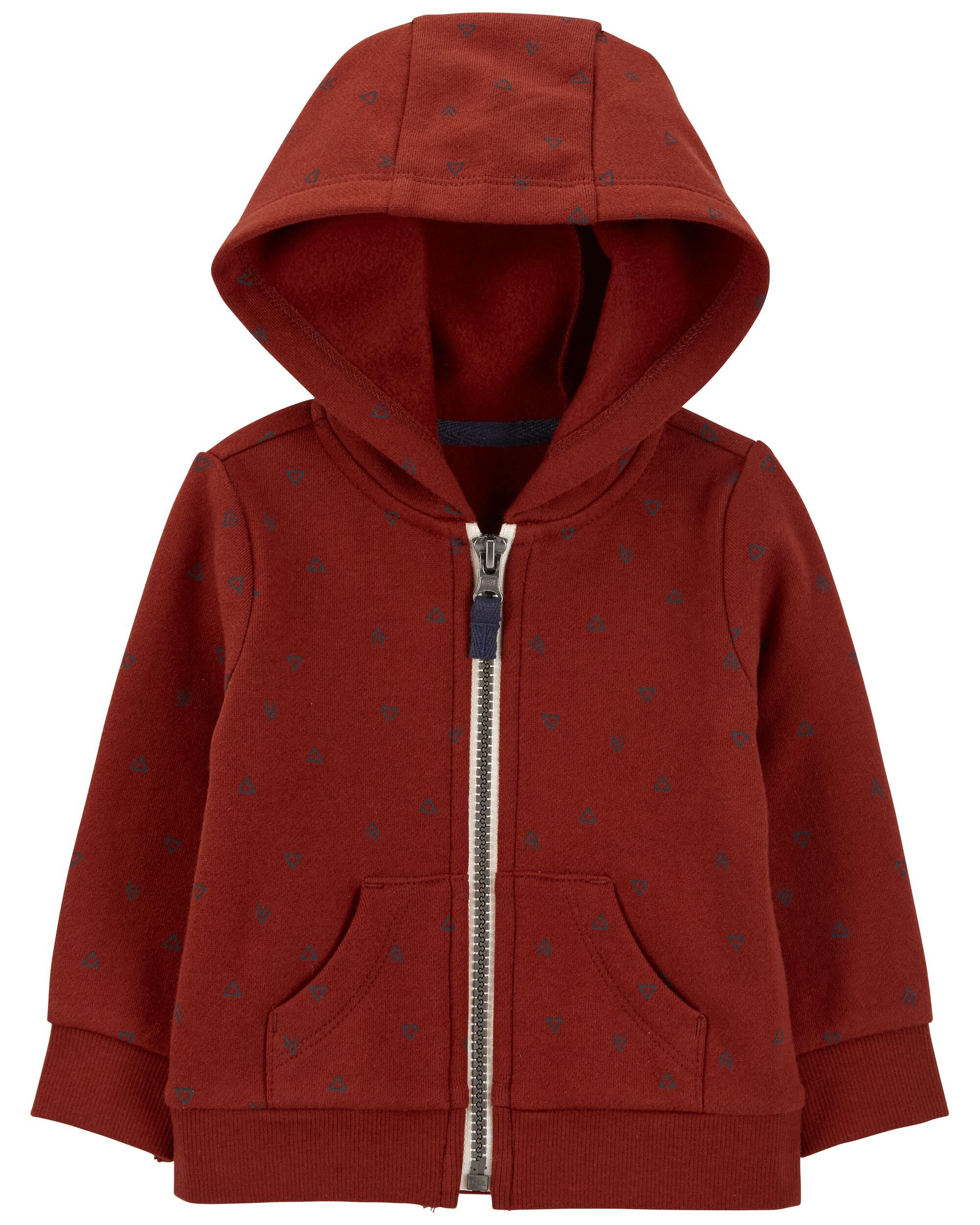 Red Baby Zip Up Fleece Hoodie skiphop