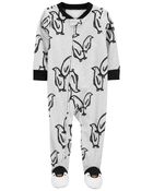 Baby 1-Piece Penguin Fleece Footie Pajamas, image 1 of 5 slides