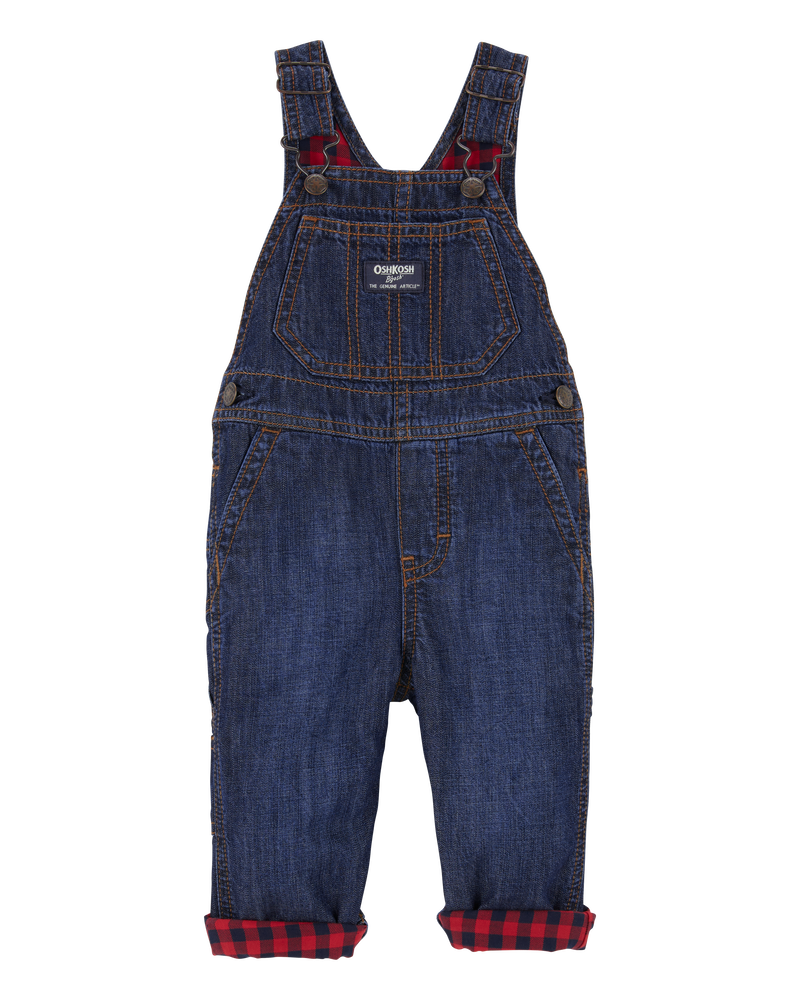 Baby Buffalo Plaid-Lined Overalls
, image 1 of 5 slides