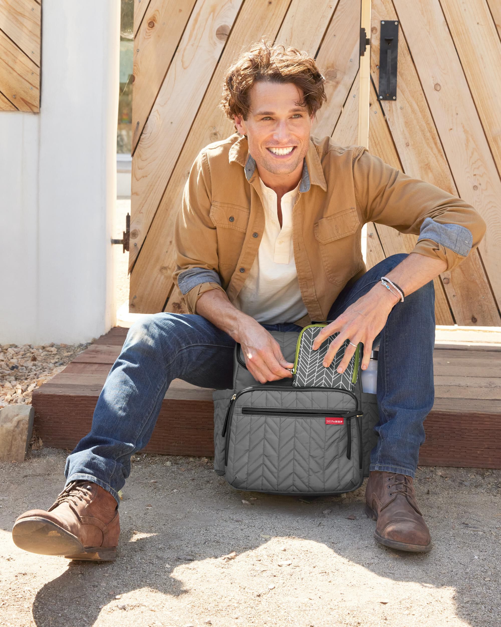 Forma Backpack Diaper Bag - Grey, image 5 of 10 slides