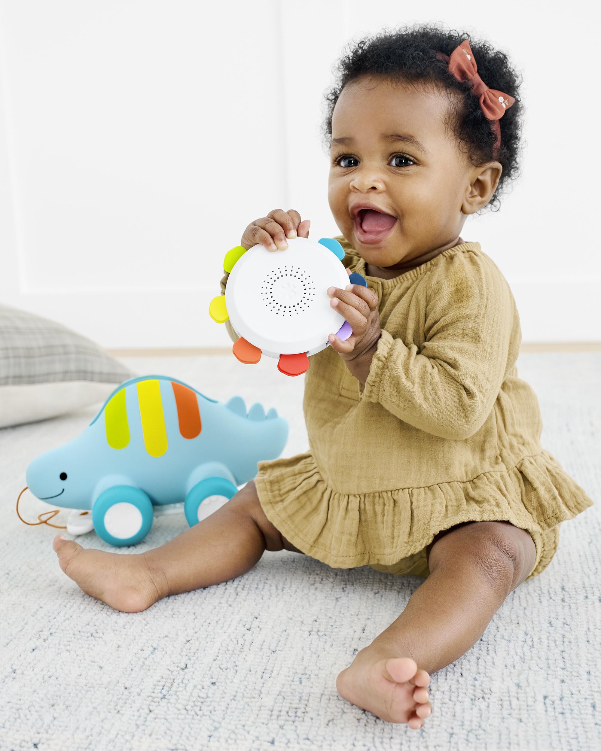 Explore & More Dinosaur 3-in-1 Baby Musical Pull Toy, 
