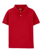Kid Red Piqué Polo Shirt, image 1 of 2 slides