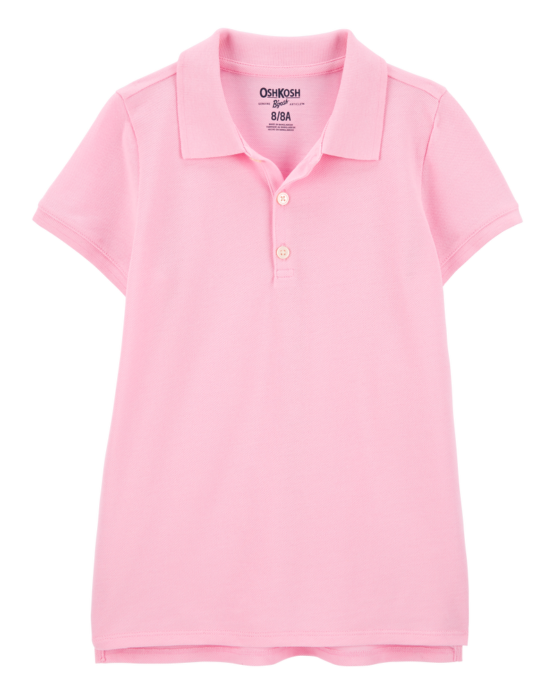 Kid Pink Piqué Polo Shirt, image 1 of 3 slides