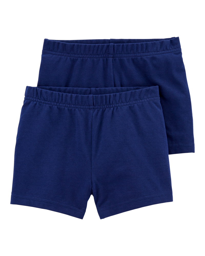 Toddler Girl 2-Pack Tumbling Shorts - Navy, image 1 of 3 slides