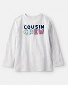 Boys Cousin Crew Long-Sleeve Graphic Tee - Grey, image 1 of 3 slides