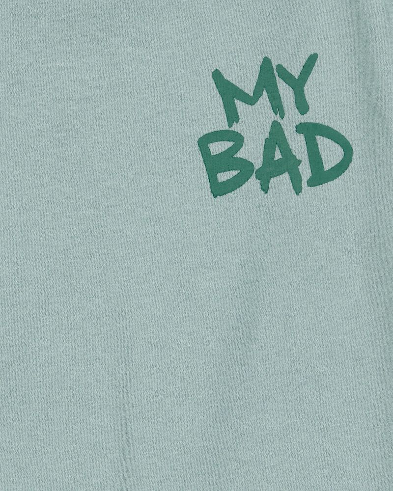Kid My Bad Short-Sleeve Graphic Tee - Green, image 3 of 5 slides