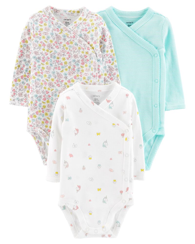 3 Pack Side Snap Bodysuits Skiphop Com