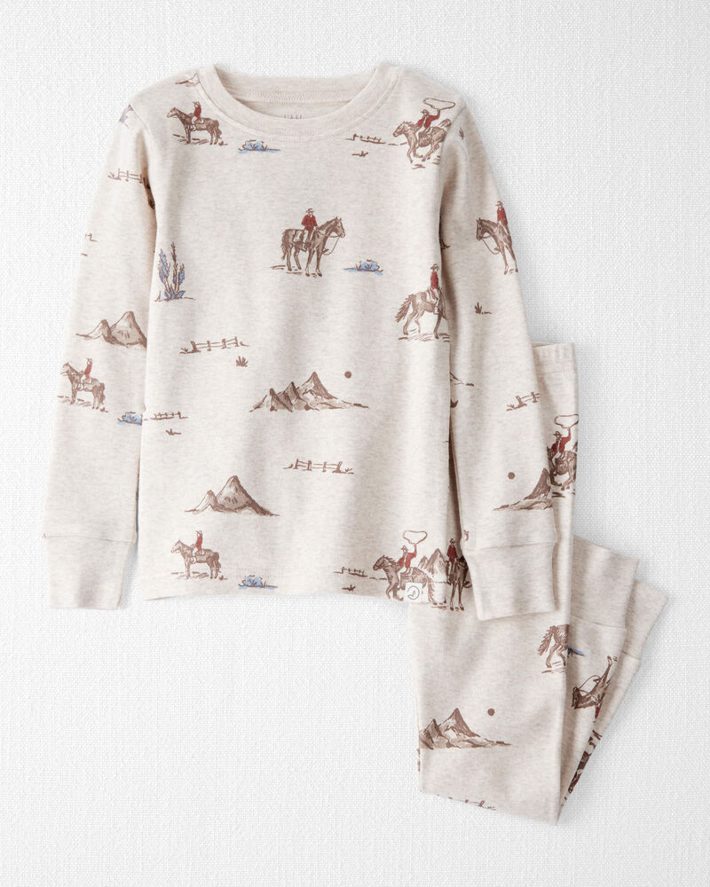 Toddler Organic Cotton Pajamas in Western Rodeo Print, image 1 of 5 slides