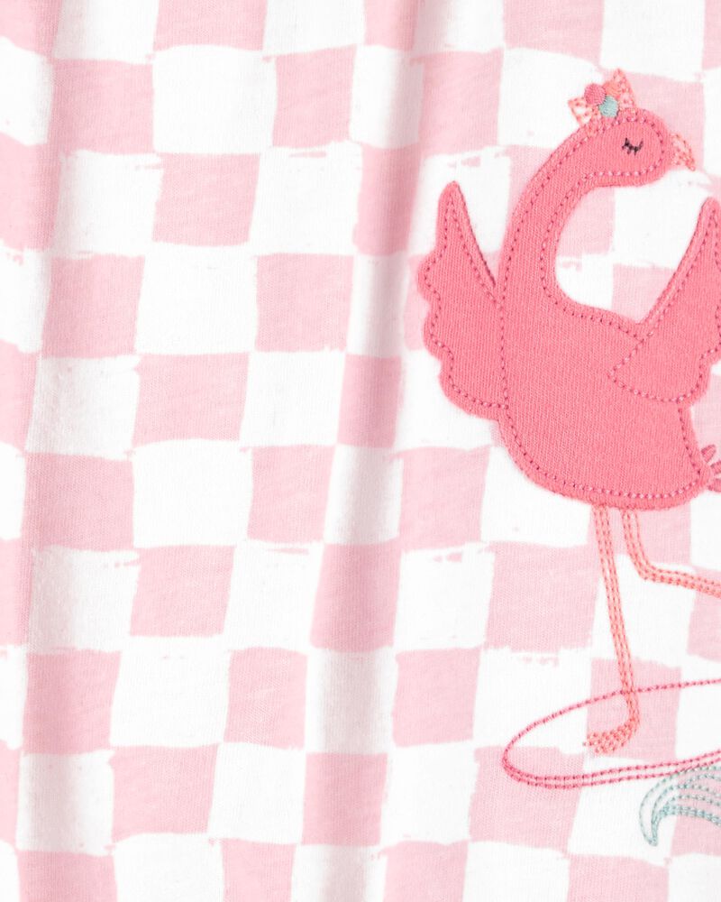 Baby 1-Piece Flamingo Romper, image 2 of 3 slides