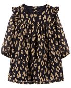 Baby Leopard Bow Dress, image 1 of 5 slides