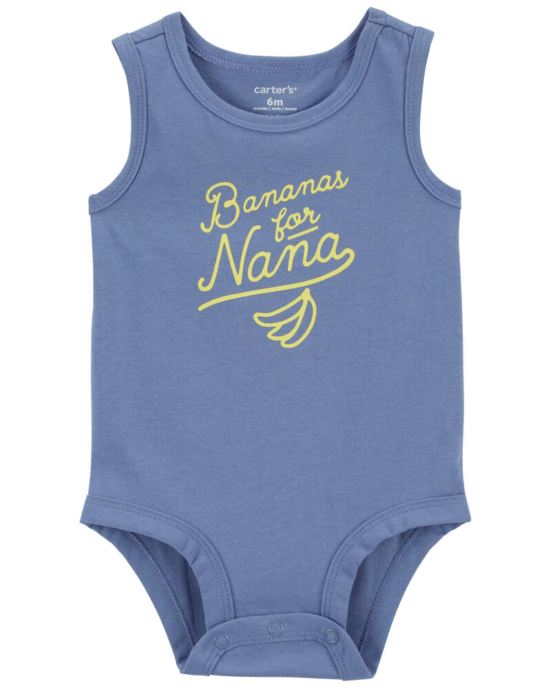 Baby Bananas For Nana Sleeveless Bodysuit, image 1 of 2 slides