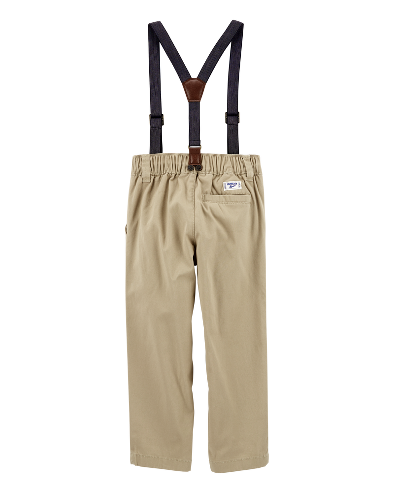 Toddler The Favorite: Khaki Suspenders, image 2 of 4 slides
