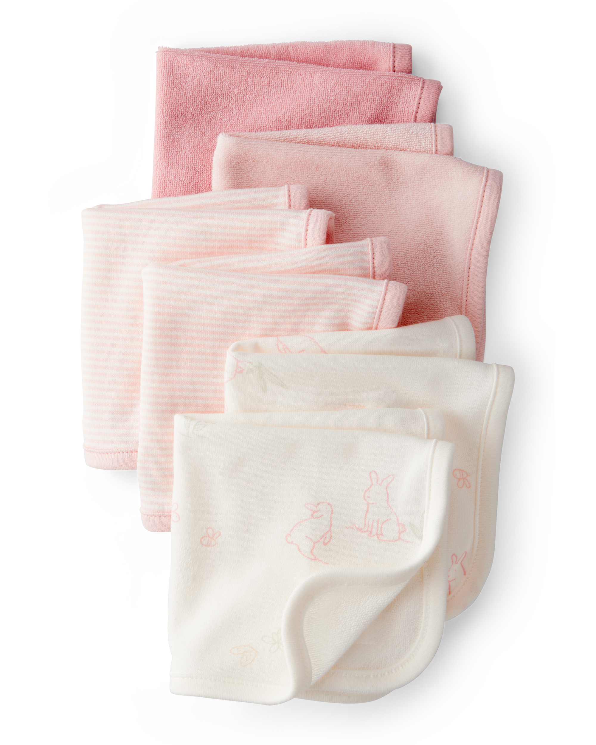 Baby 6-Pack Wash Cloths - Pink, 