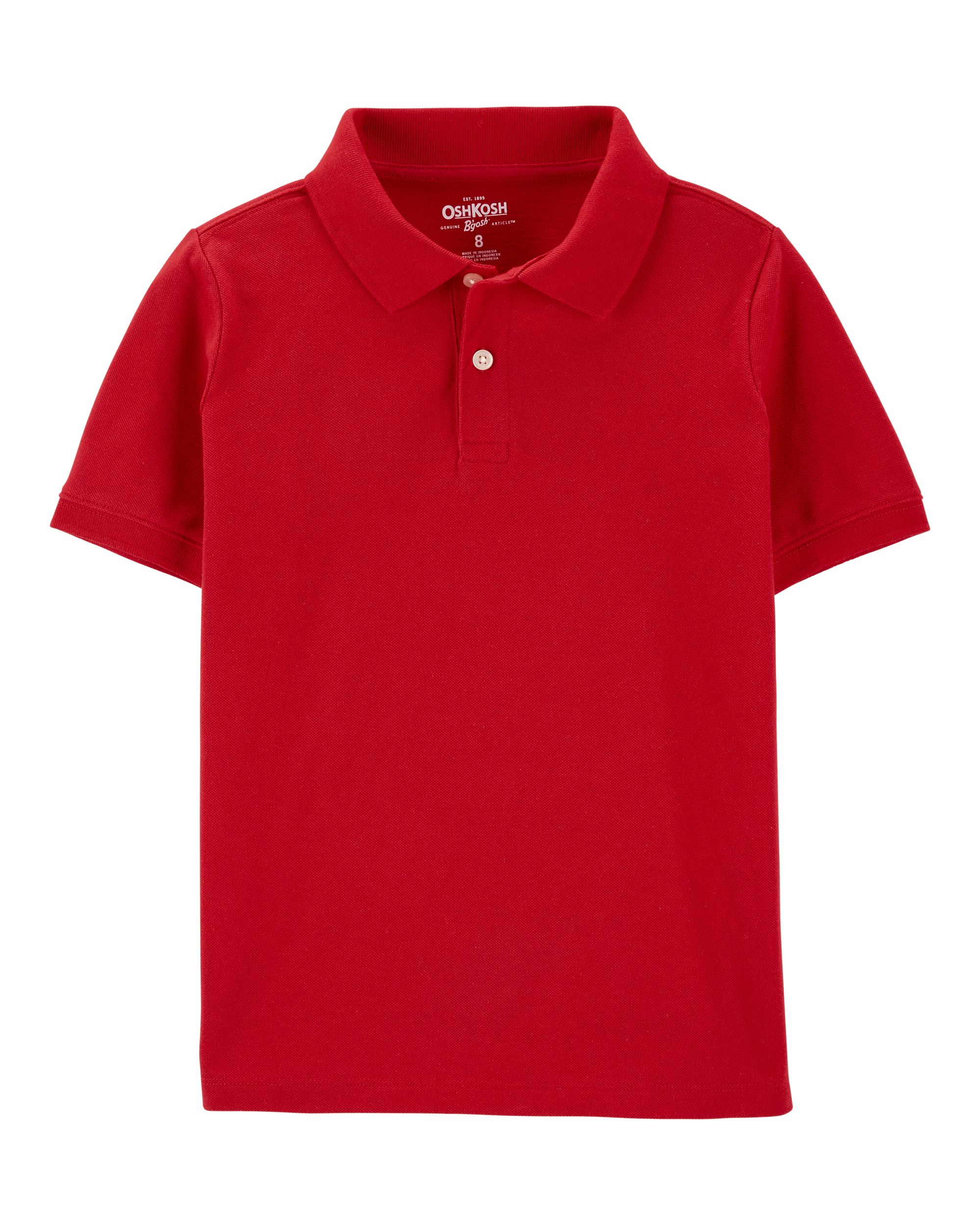 Red Kid Red Pique Polo Shirt skiphop