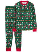 Adult 2-Piece Fair Isle 100% Snug Fit Cotton Pajamas, image 1 of 3 slides