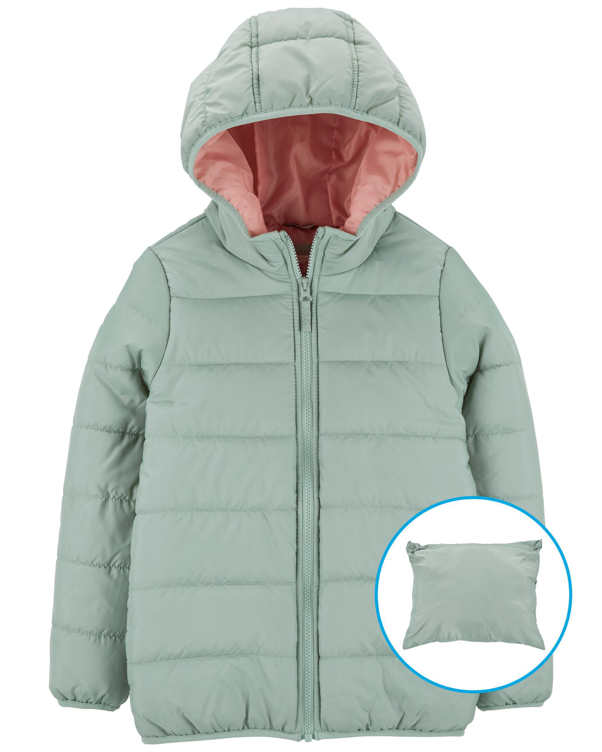 Kids packable clearance puffer