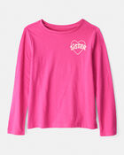 Girls Sisterhood Long-Sleeve Graphic Tee - Pink, image 1 of 5 slides