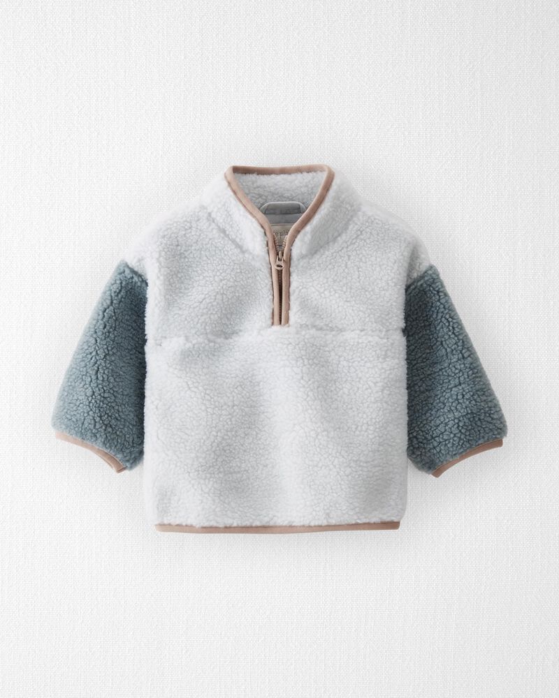 Baby 
Recycled Sherpa Quarter Zip Pullover
, image 1 of 3 slides