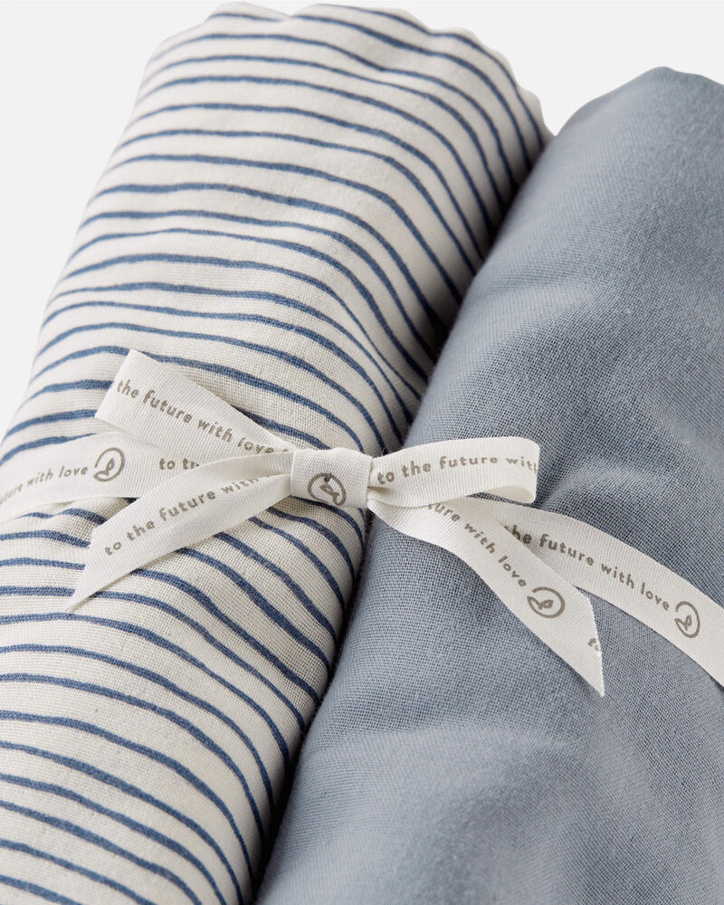 Baby 2-Pack Organic Cotton Muslin Swaddle Blankets, image 2 of 4 slides