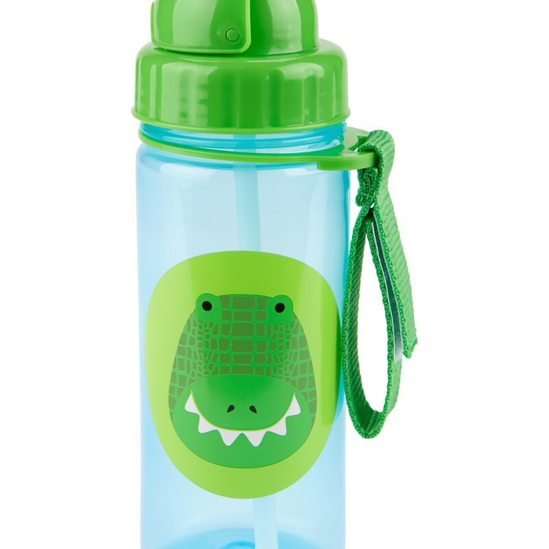 Crocodile Zoo Straw Bottle - 13 oz - Crocodile | skiphop.com