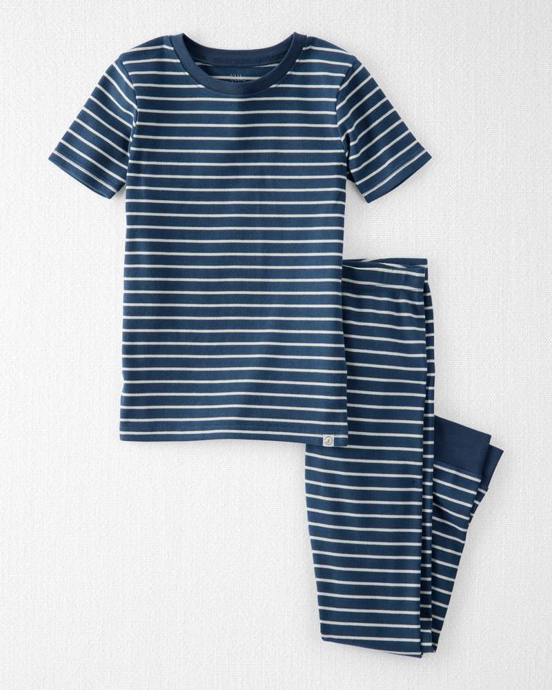 Kid Organic Cotton Pajamas Set in Stripes, image 1 of 4 slides
