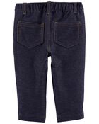 Baby Pull-On Knit Denim Pants, image 2 of 3 slides