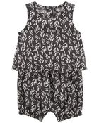 Baby Leaf Print Romper, image 1 of 4 slides