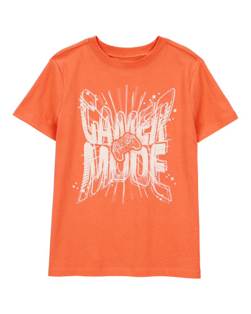 Kid Gamer Mode Short-Sleeve Graphic Tee - Orange, image 1 of 3 slides