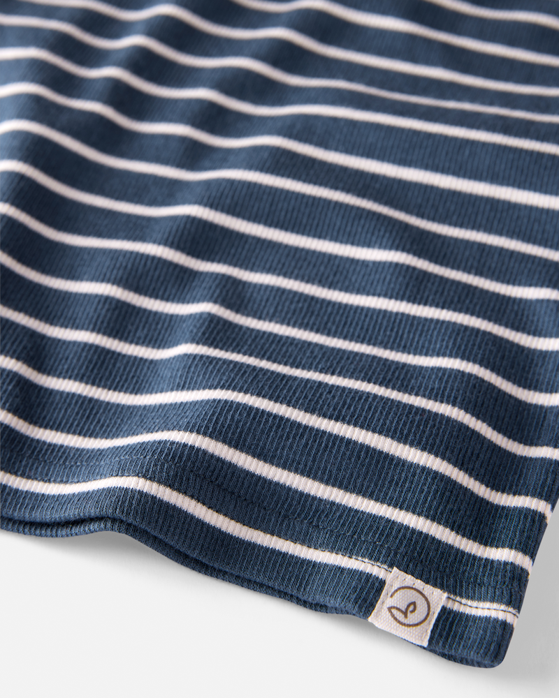 Kid Organic Cotton Pajamas Set in Stripes, image 2 of 4 slides