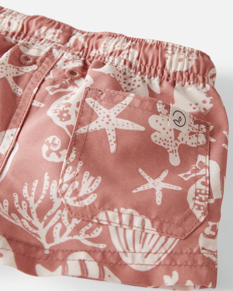 Baby Seashell Print Recycled Swim Trunks, image 3 of 4 slides