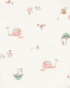 Baby Girl 5-Pack Floral Bunny Short-Sleeve Cotton Bodysuits - Pink, image 4 of 8 slides