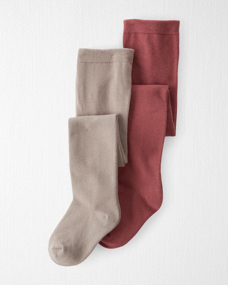 Toddler 2-Pack Tights Made With Organic Cotton, image 1 of 3 slides