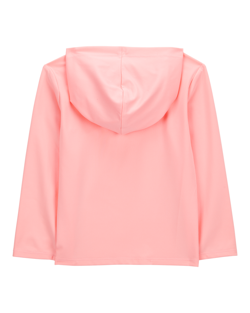 Toddler UPF 50+ Sun Protection Floral Moisture Wicking Active Pullover - Coral, image 2 of 4 slides