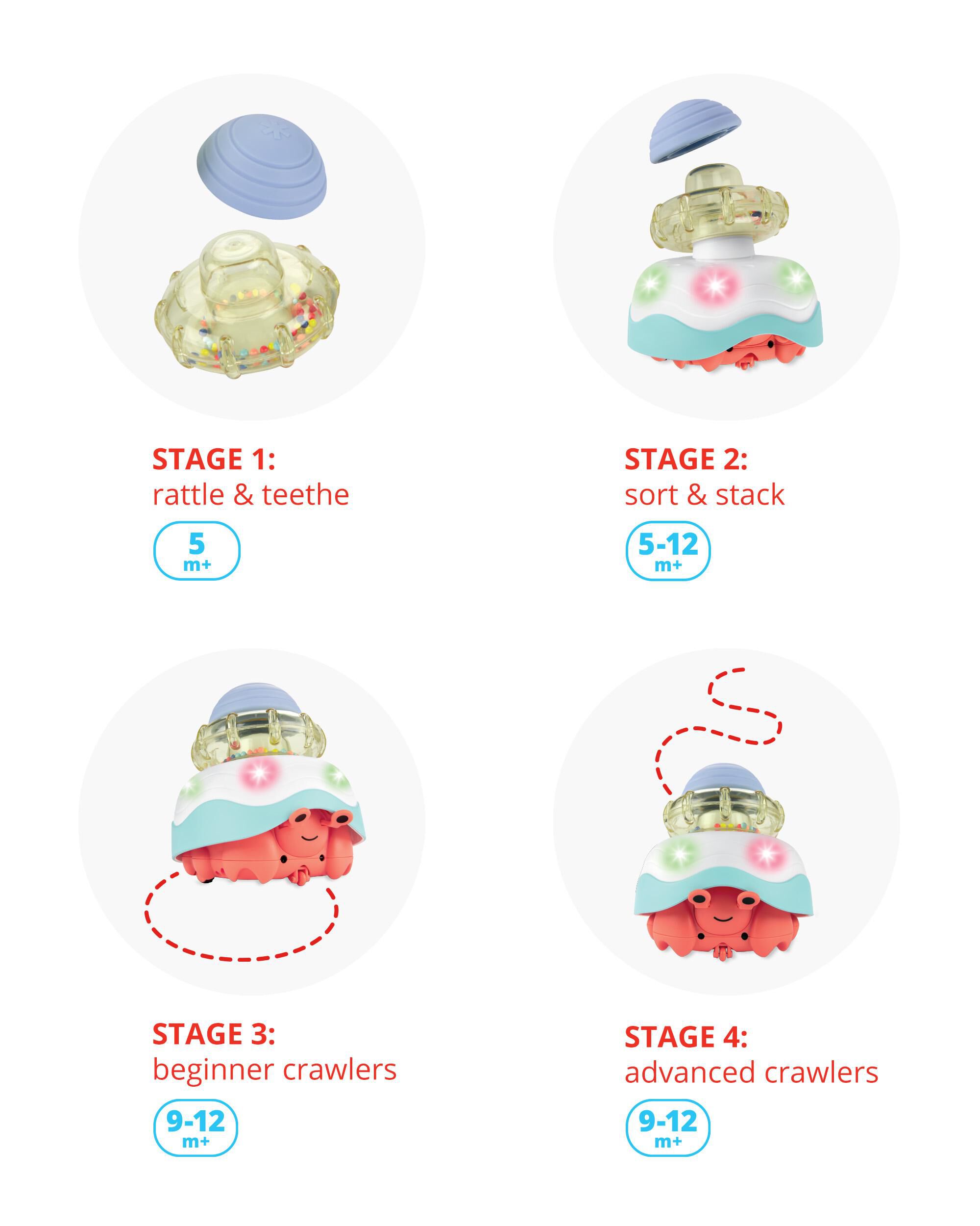 Baby Stack & Crawl 4-in-1 Crab Baby Crawl Toy
, image 5 of 7 slides