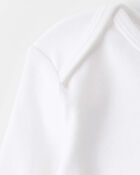 Baby 4-Pack Long-Sleeve Bodysuits - White, image 3 of 6 slides