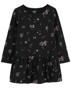 Holiday Jersey Dress, image 1 of 4 slides