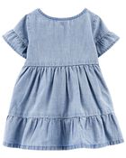 Baby Tiered Chambray Dress, image 2 of 5 slides