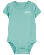 Baby Little Brother Cotton Bodysuit, image 1 of 4 slides