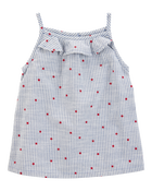 Toddler Striped Star Print Tank - Blue, image 1 of 4 slides