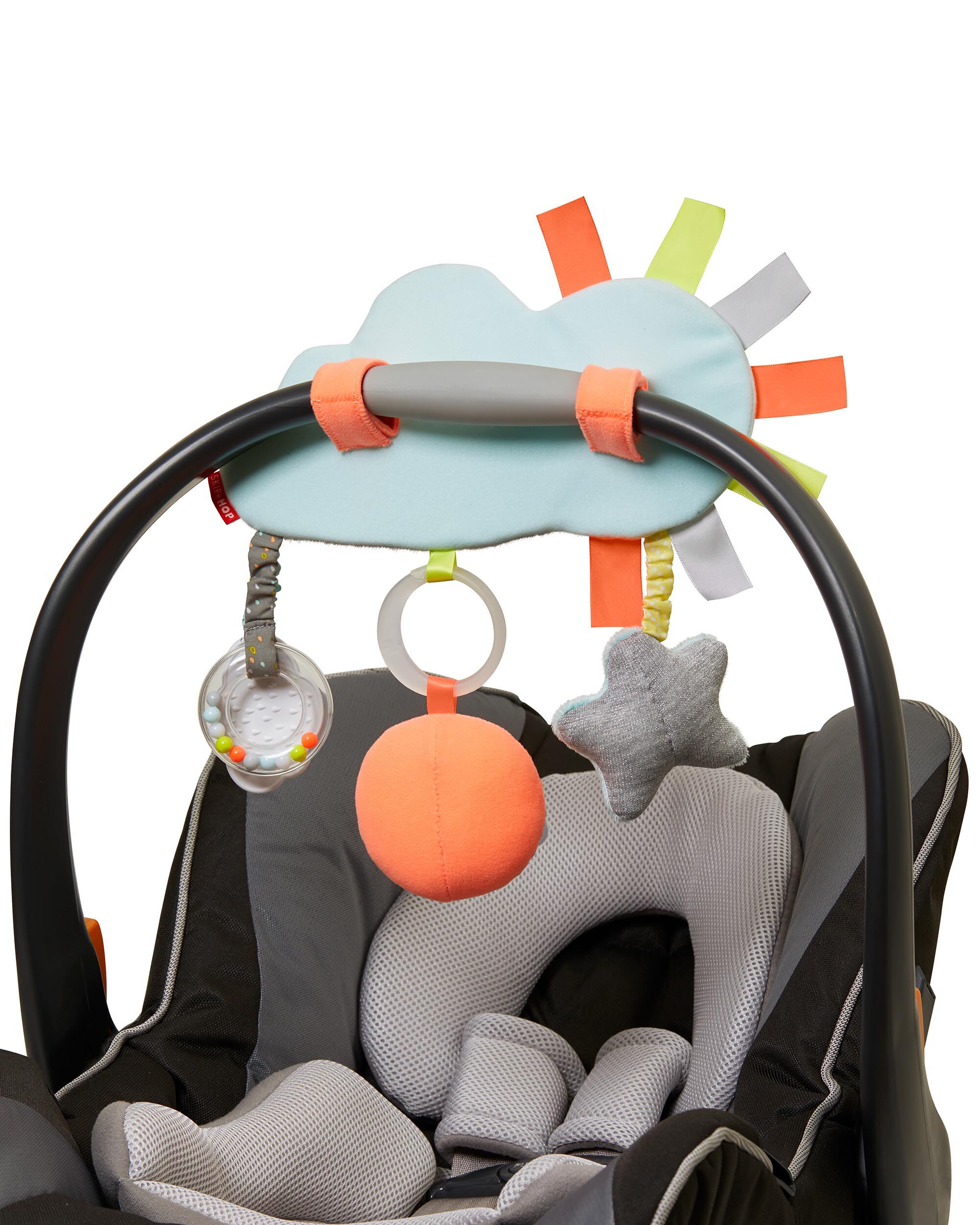 skip hop silver lining cloud stroller bar toy