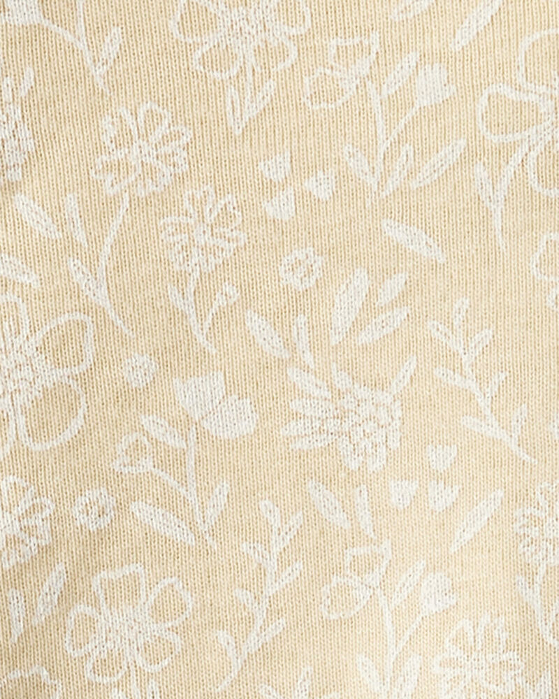 Baby Organic Cotton Floral Sleep & Play Pajamas, image 3 of 4 slides