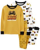Kid 4-Piece Video Game 100% Snug Fit Cotton Pajamas, image 1 of 4 slides
