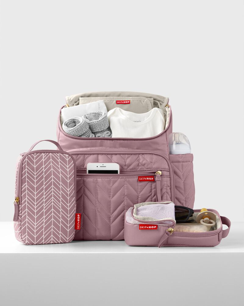 Forma Backpack Diaper Bag - Mauve, image 5 of 9 slides