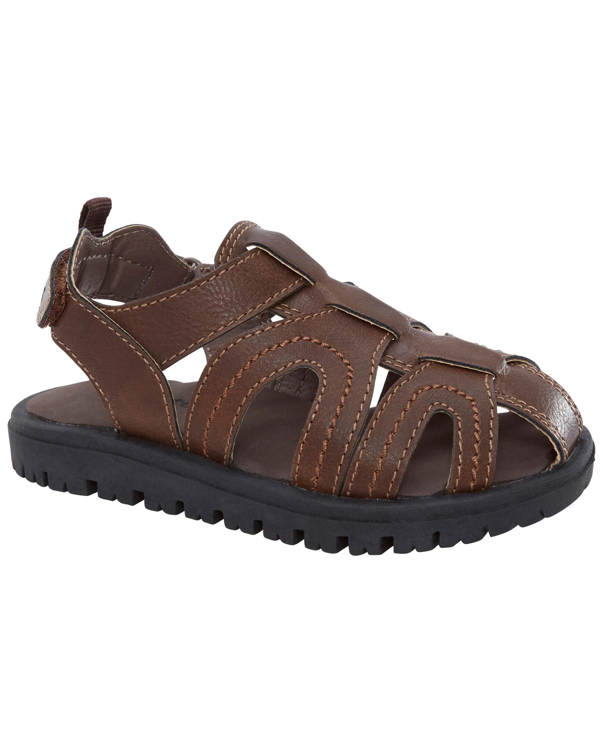 Brown Kid Fisherman Sandals skiphop