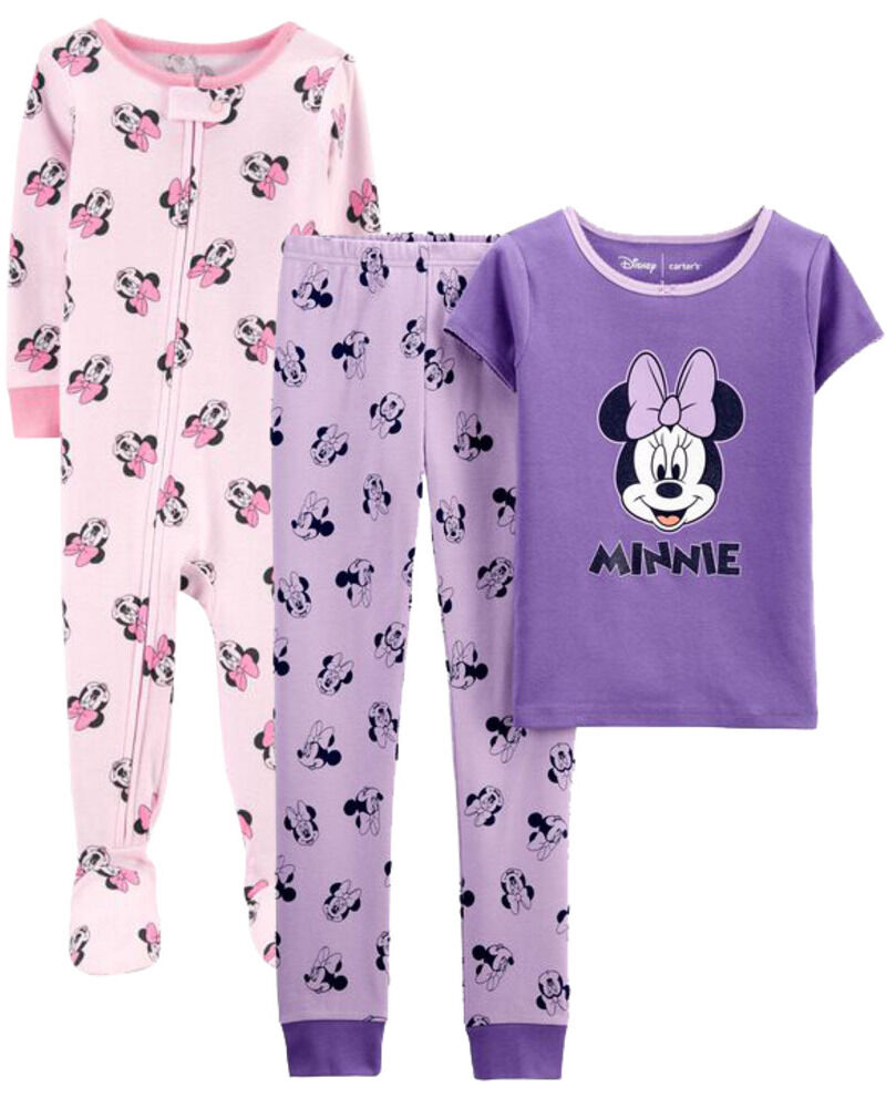 Toddler 3-Piece Snug-Fit Minnie Mouse Pajamas Set, image 1 of 1 slides