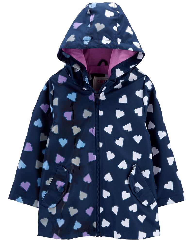 Baby Heart Color-Changing Rain Jacket, image 2 of 6 slides